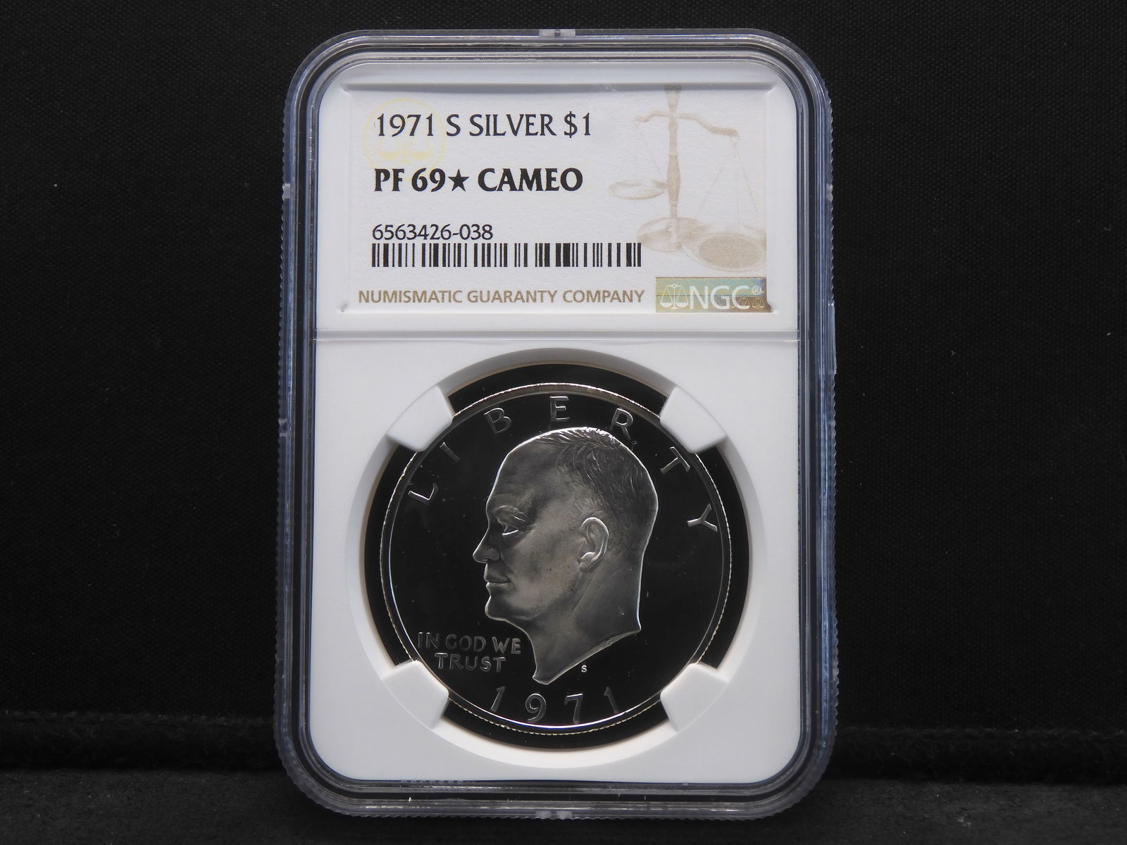 1971-S Eisenhower Silver Dollar - NGC PF69* Cameo (1 of 4)