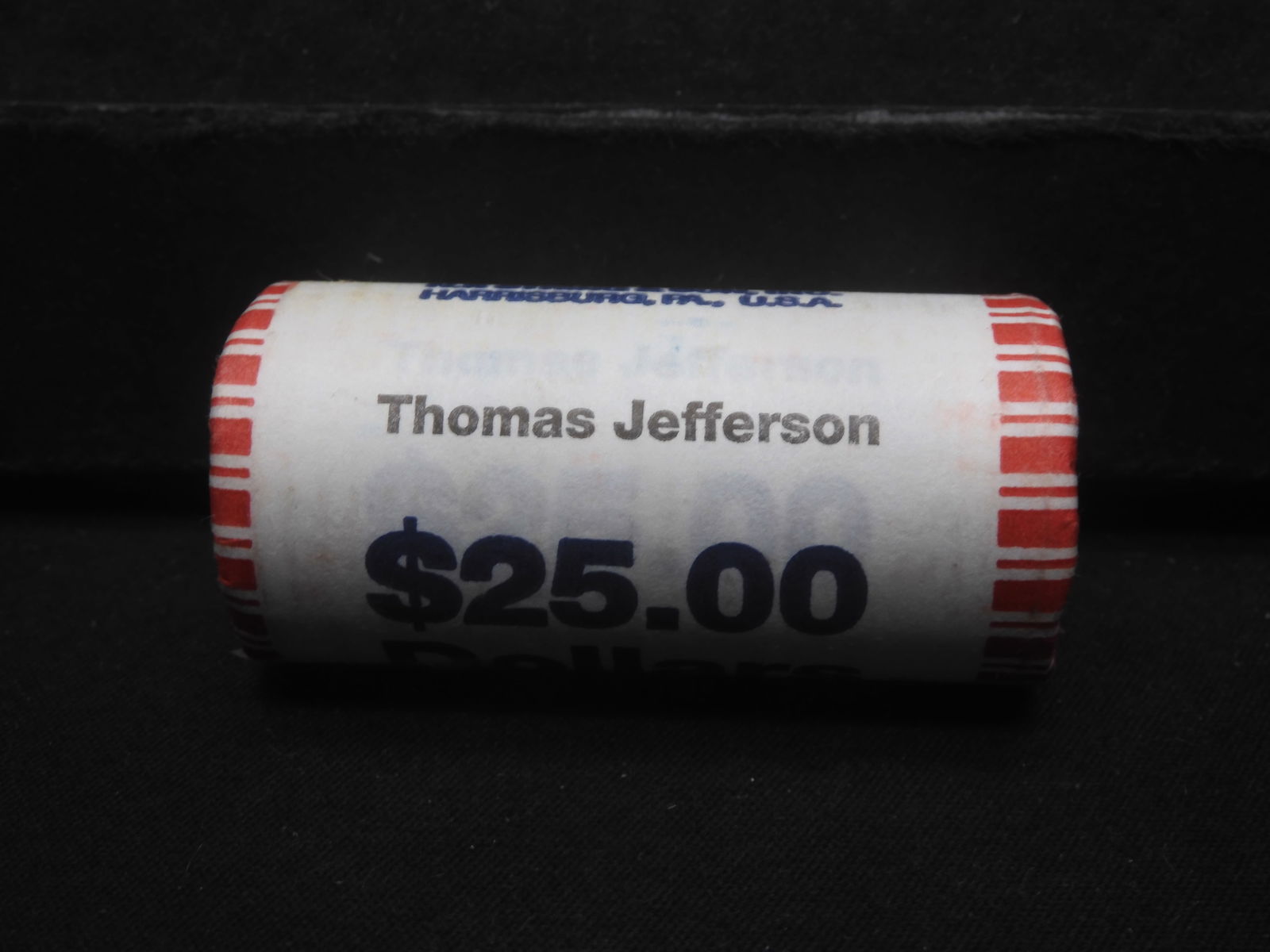 $25 Roll Thomas Jefferson BU Presidential Dollars. Original Roll: $25 Roll Thomas Jefferson BU Presidential Dollars. Original Roll