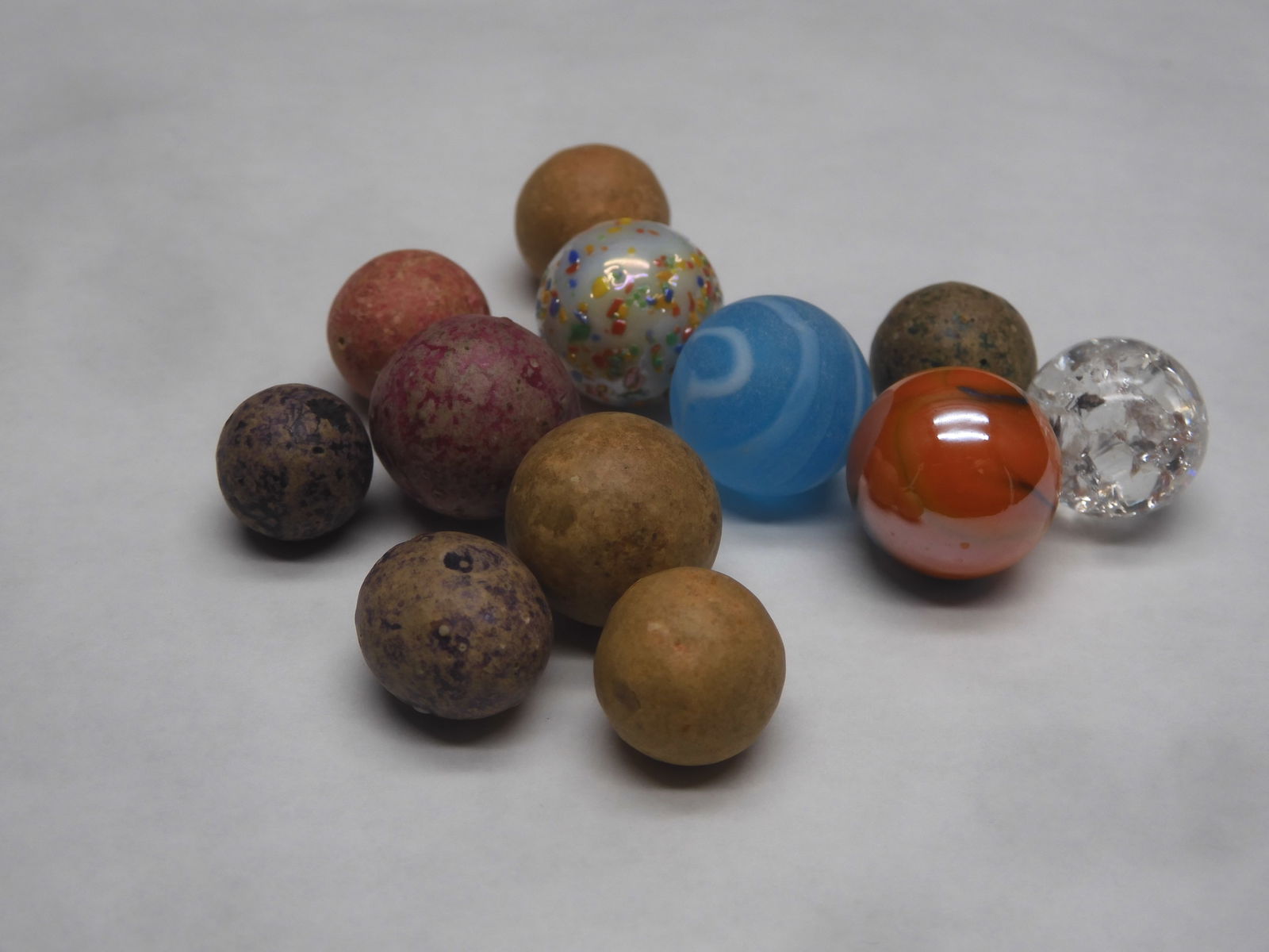 12-Clay Civil war era-1860's and Misc. marbles (1 of 3)