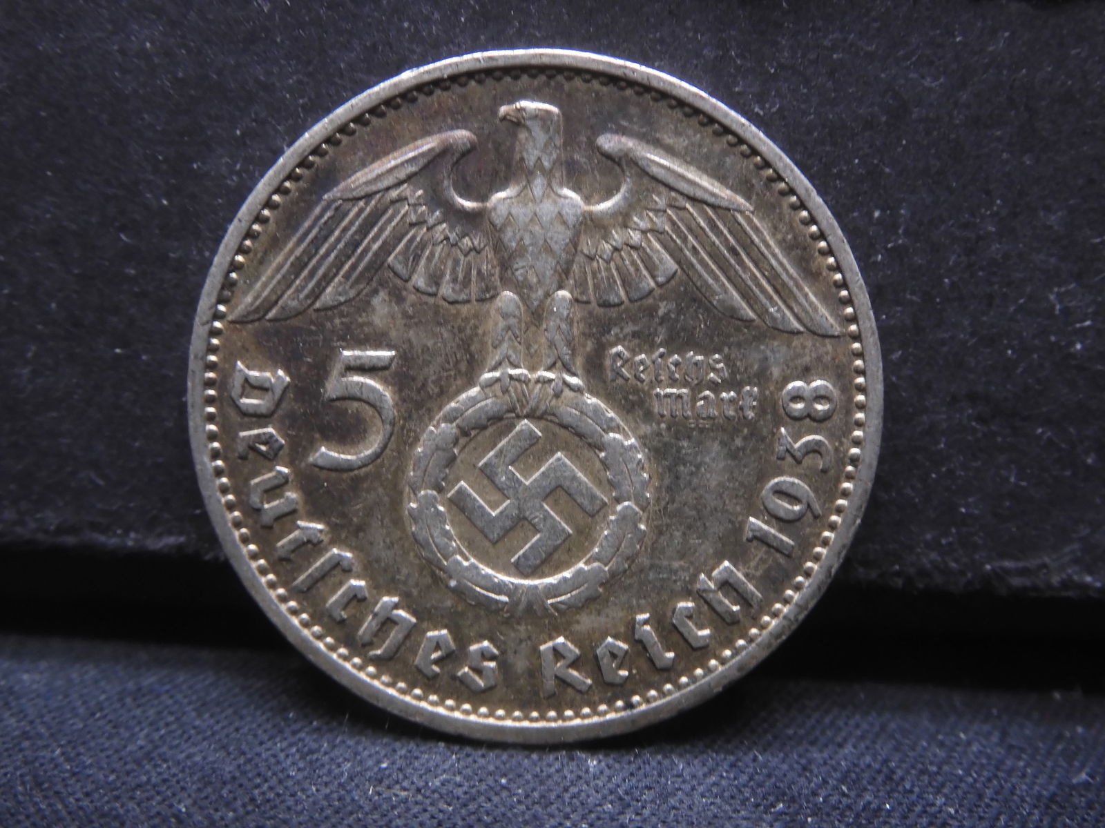 Germany 1938-F 5 Reichsmark .900 Silver (Historic Symbol) (1 of 2)