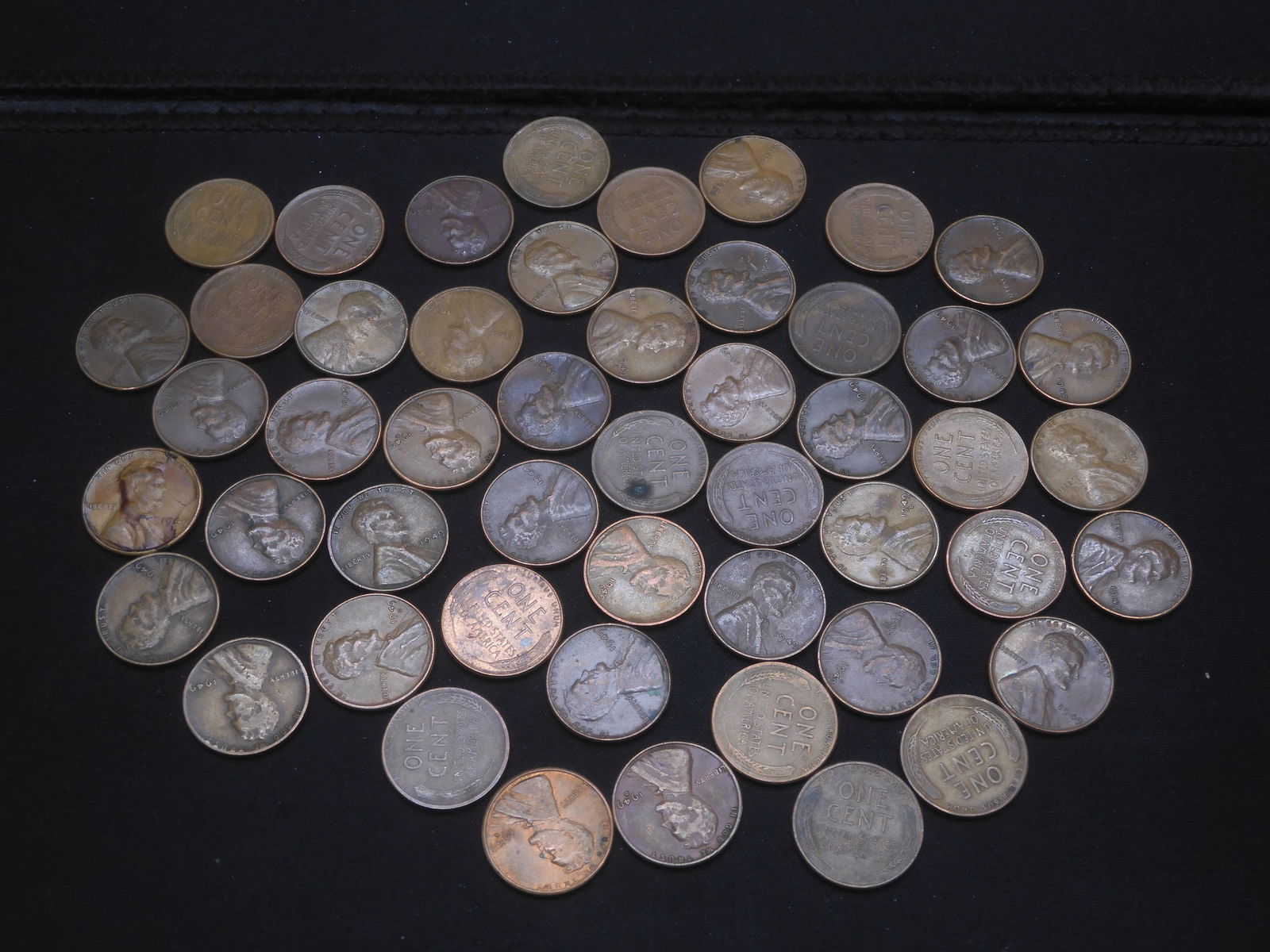 (50) Mixed Date Lincoln Wheat Cents  1949, 1949-D, 1949-S, 1950 (1 of 6)