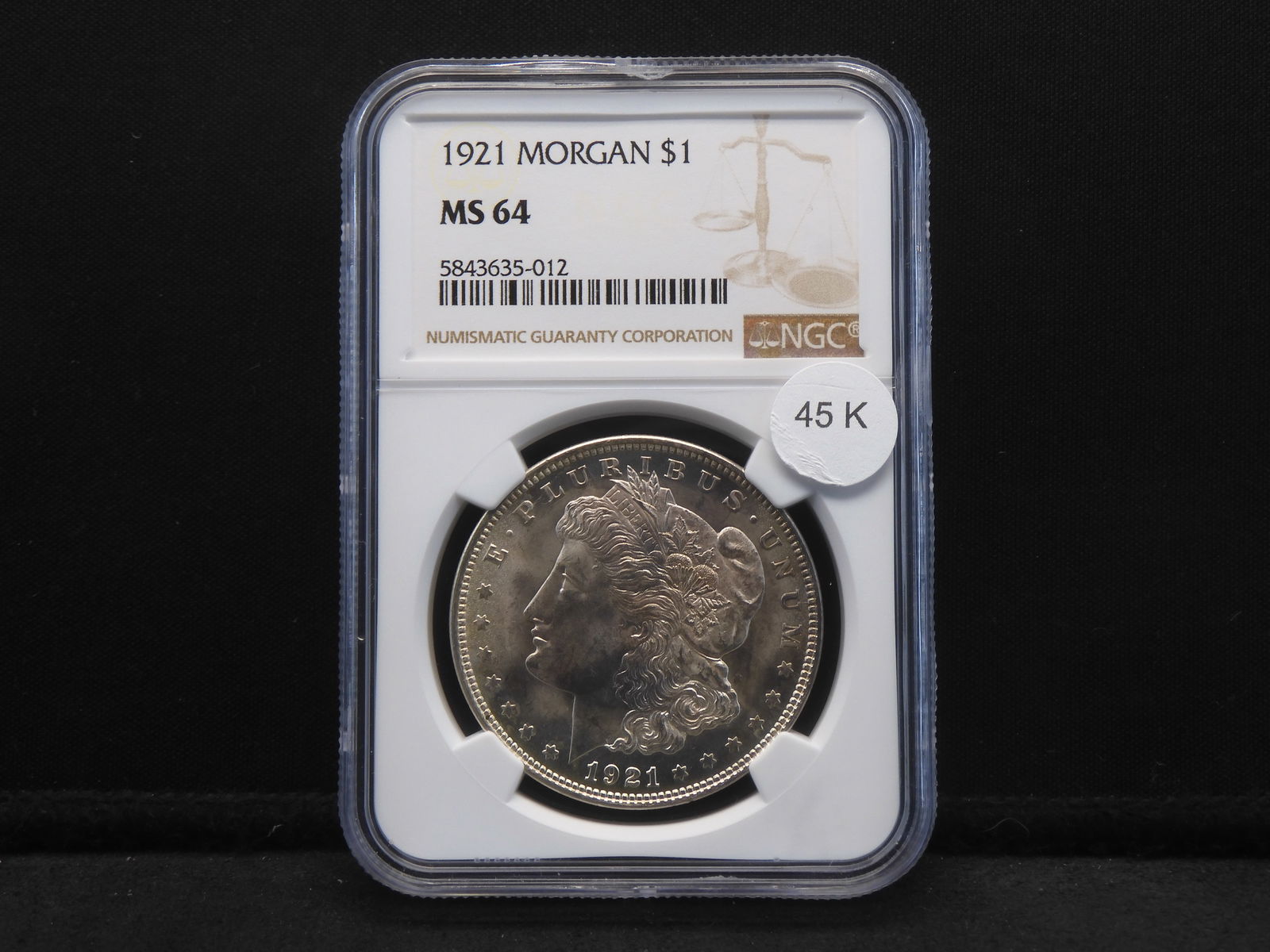 1921 (SILVER) NGC MS 64 - Morgan Dollar (1 of 4)
