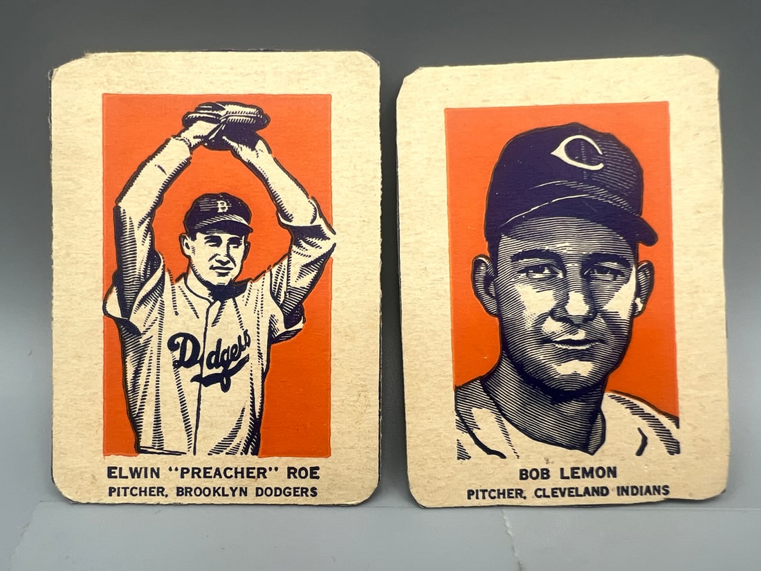 1952 Wheaties Cards Bob Lemon & Elwin "Preacher" Roe (1 of 2)