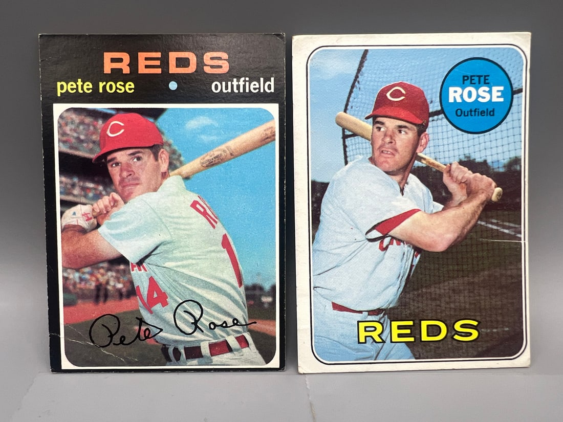 1969 Topps #120 & 1971 Topps #100 Pete Rose (1 of 2)