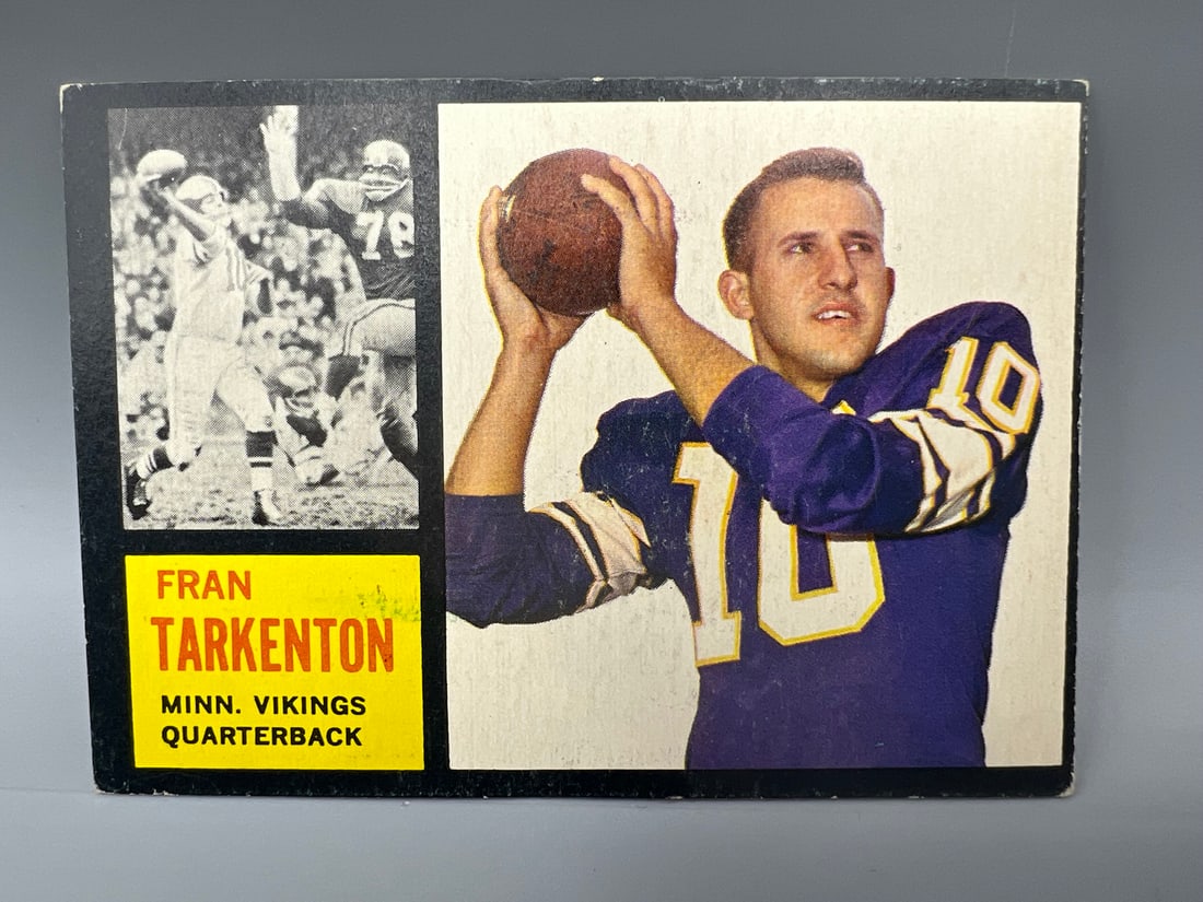 1962 Topps Fran Tarkenton RC #90 - HOF - Minnesota Vikings (1 of 2)