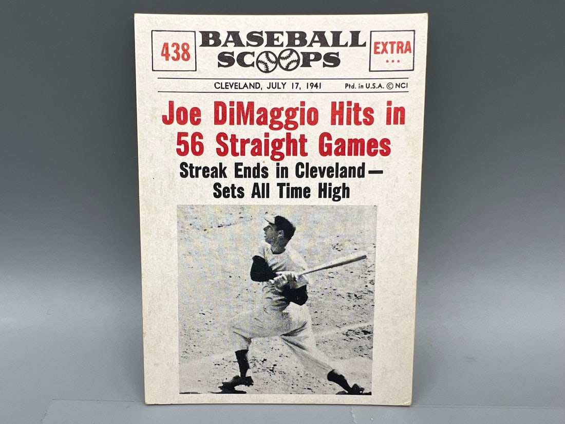 1961 Nu-Card Baseball Scoops #438 Joe DiMaggio (1 of 2)