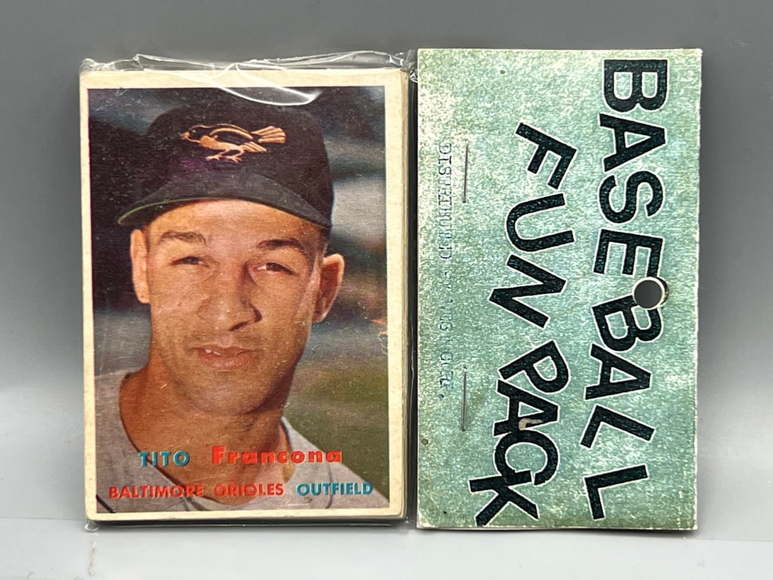 1957 Topps Baseball Unopened West Corp. Cello Fun Pack - Ted Kluszewski On Back (1 of 2)