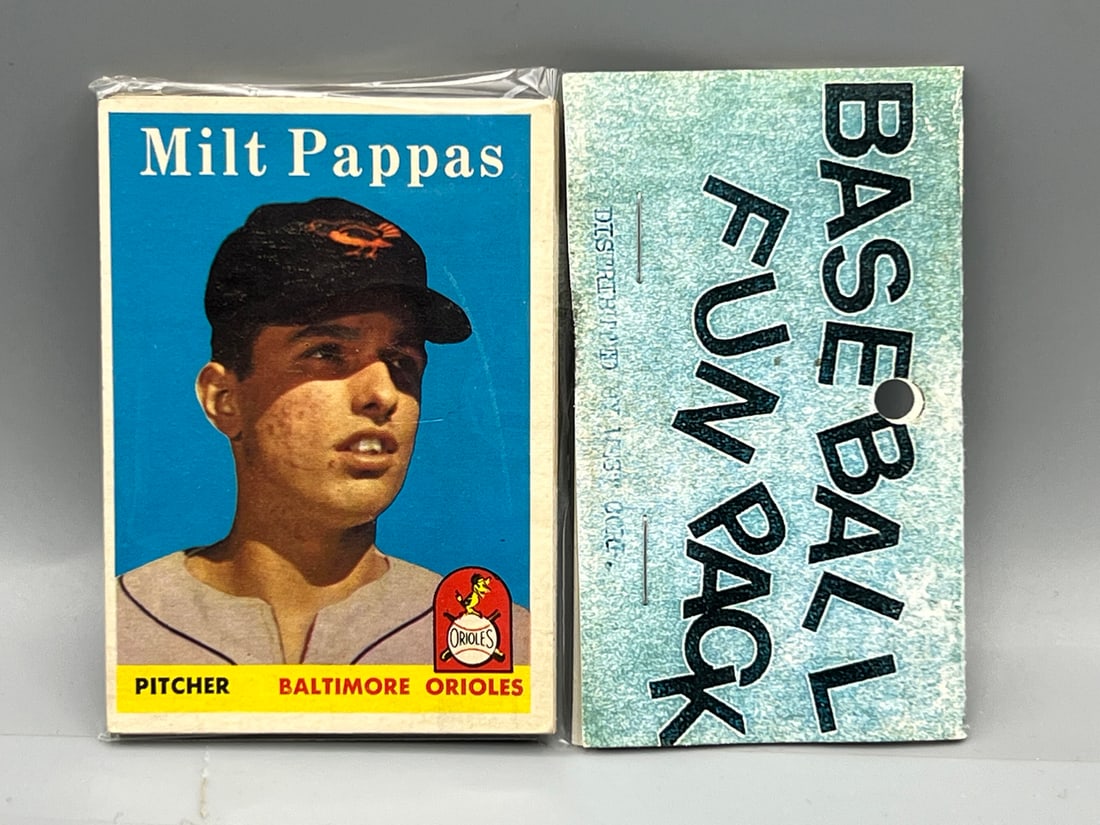 1958 Topps Baseball Unopened West Corp. Cello Fun Pack (1 of 2)