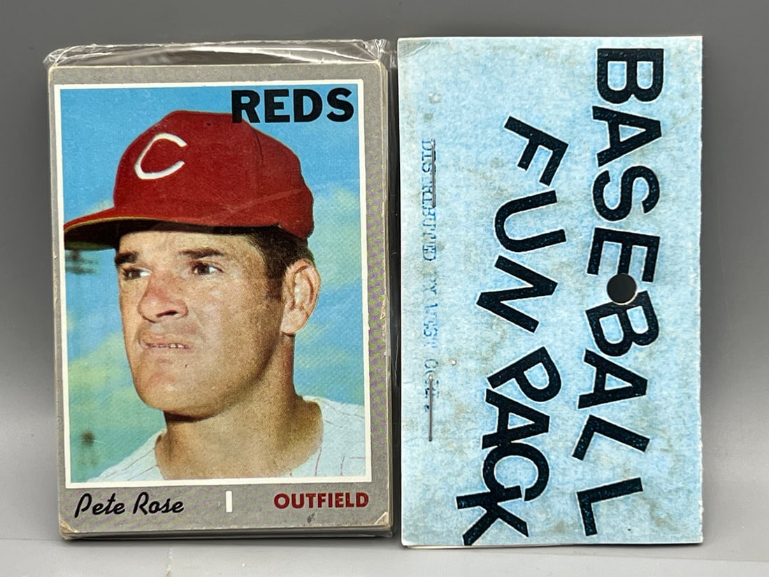 1970 Topps Baseball Unopened West Corp. Cello Fun Pack - Pete Rose On Front (1 of 2)
