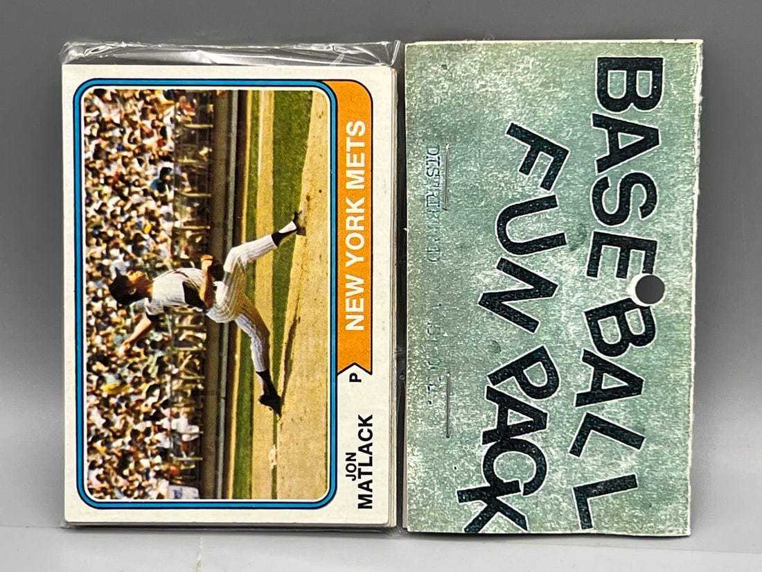 1974 Topps Baseball Unopened West Corp. Cello Fun Pack (1 of 2)