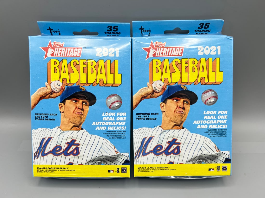 Lot of (2) 2021 Topps Heritage Baseball Unopened Hanger Boxes (1 of 2)