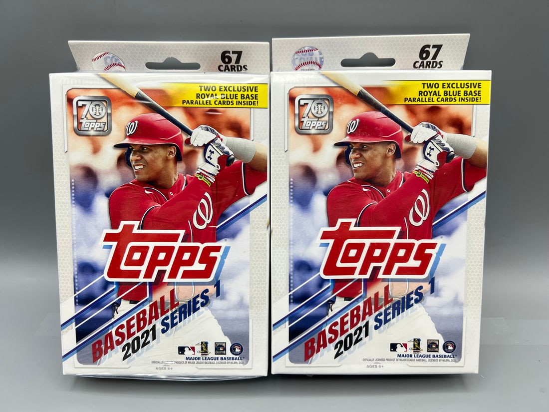 Lot of (2) 2021 Topps Series 1 Baseball Unopened Hanger Boxes (1 of 2)