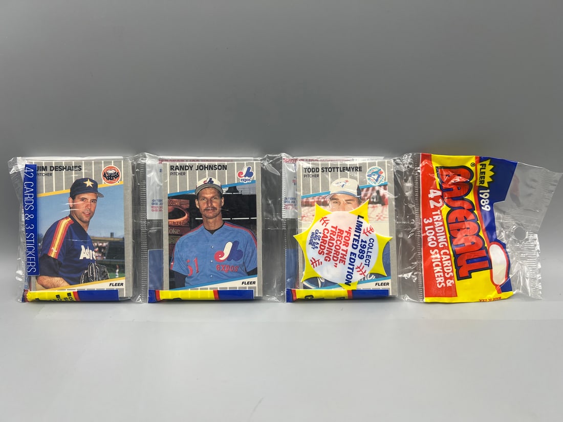 1989 Fleer Baseball Unopened Rack Pack W/ Randy Johnson RC On Front - Possible Ken Griffey Jr. RC? (1 of 2)