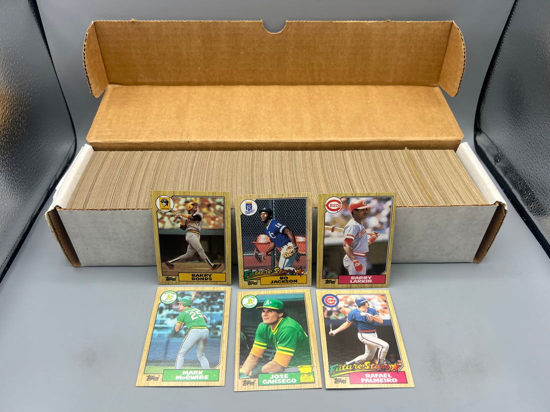 1987 Topps Baseball Complete Set - Barry Bonds RC, Bo Jackson RC, & Barry Larkin RC's (1 of 3)