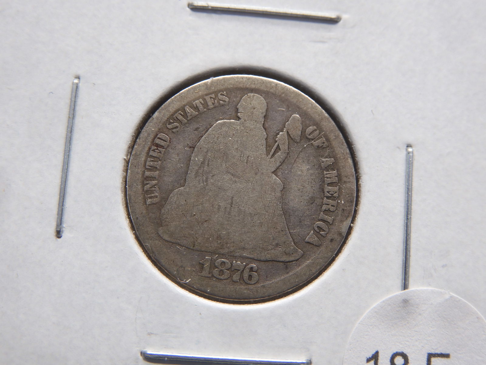 1876-CC Seated Dime. (1 of 3)