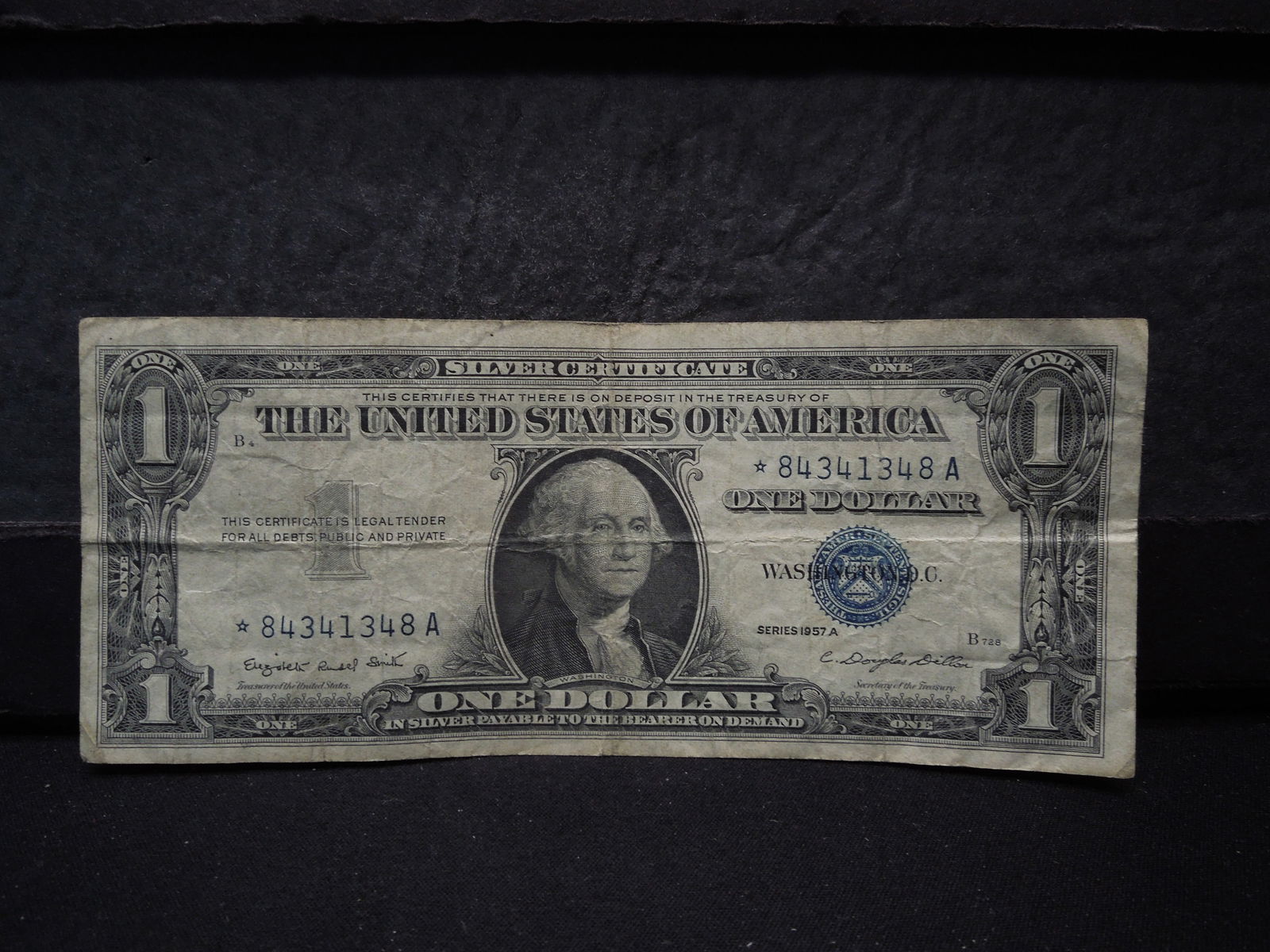 1957-A Blue Seal $1 Silver Certificate (1 of 3)