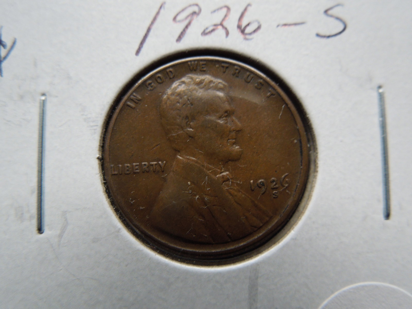 1926-S Lincoln Wheat Cent. Better Date and Grade (1 of 3)