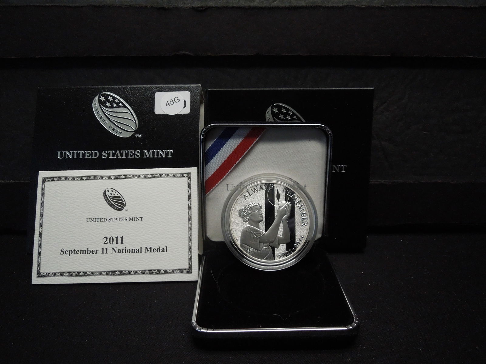 2011 9-11 National One Ounce Silver PROOF Medal. OGP w/COA. ONLY 2 Million Minted (1 of 4)