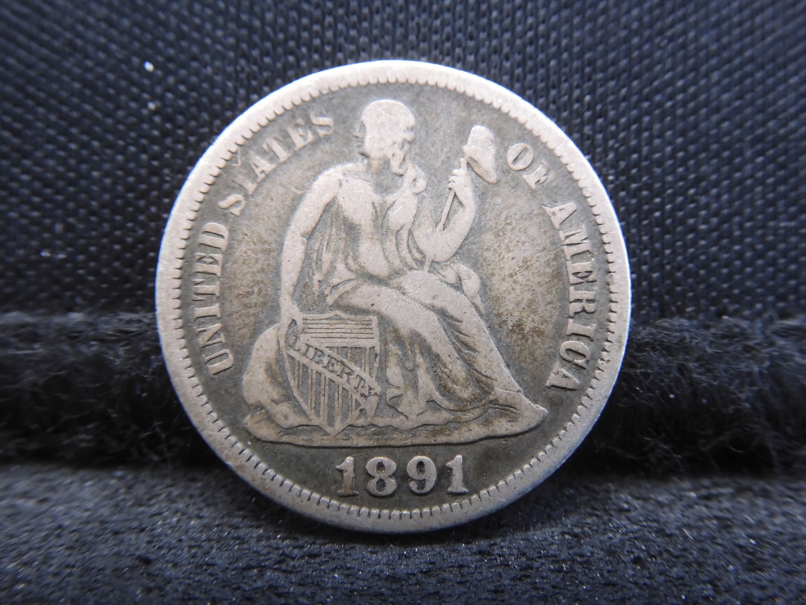 1891-O Seated Liberty Dime - Better Date (1 of 2)