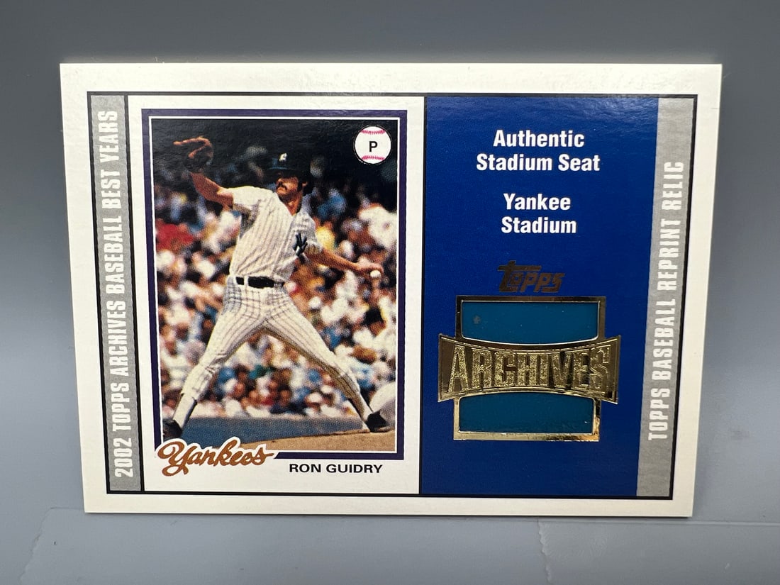 2002 Topps Archives Ron Guidry Authentic Yankee Stadium Used Seat Relic Card (1 of 2)