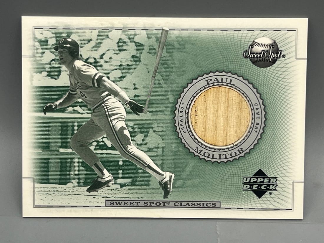 2002 Upper DecK Sweet Spot Paul Molitor Game Used Bat Relic Card (1 of 2)