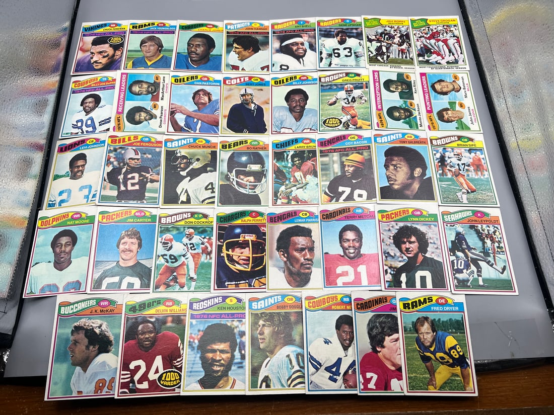 Lot of (39) 1977 Topps Football Cards W/ Some Stars - Varying Conditions - Jack Youngblood, Charlie (1 of 7)