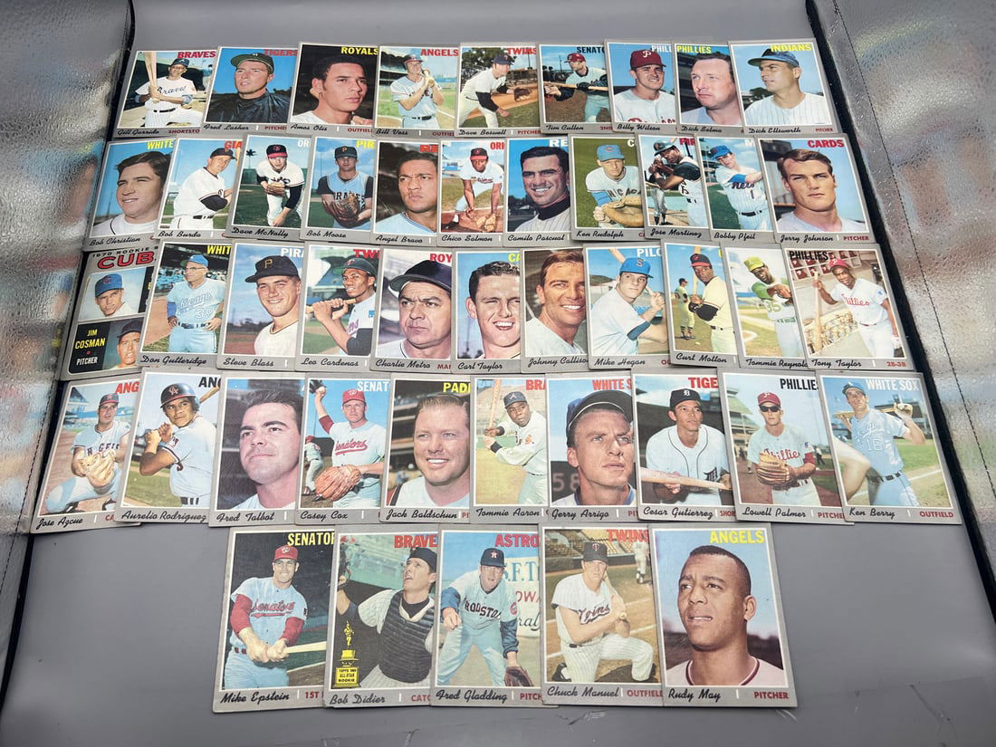 Lot of (45) 1970 Topps Baseball Cards - Varying Conditions (1 of 5)