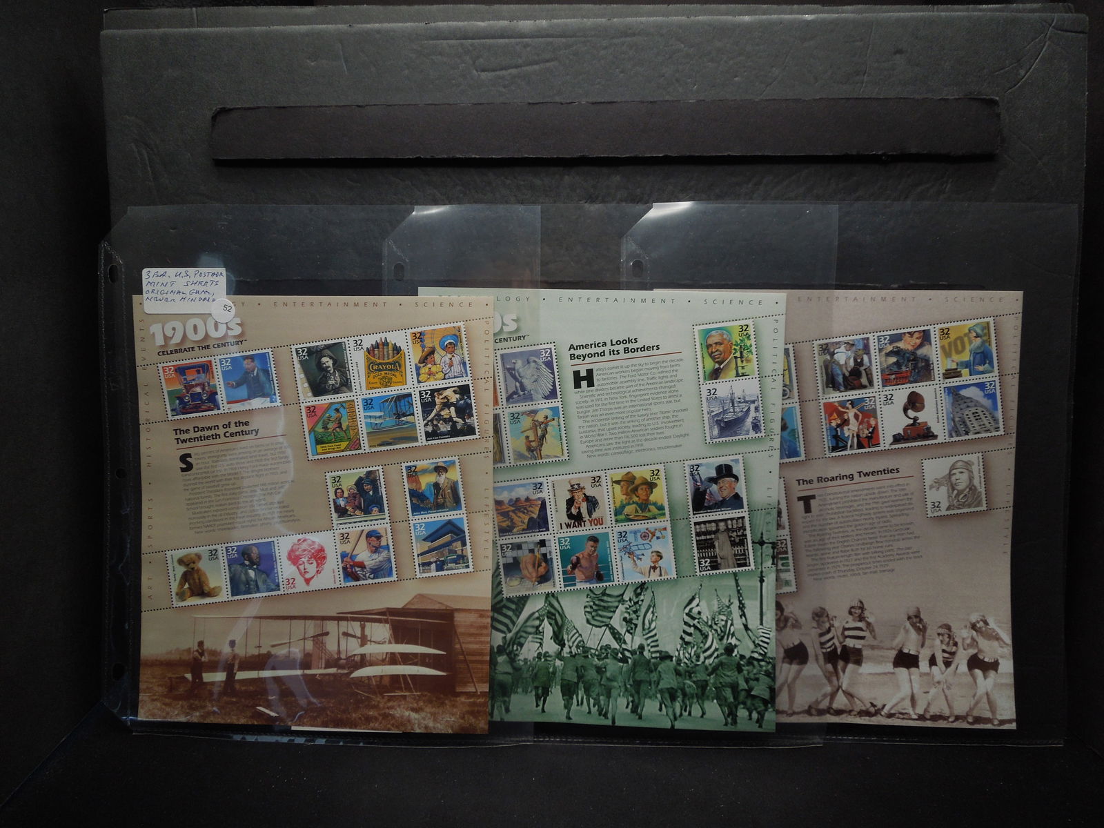 3 Mint Sheets of U.S. Postage Stamps (1 of 7)