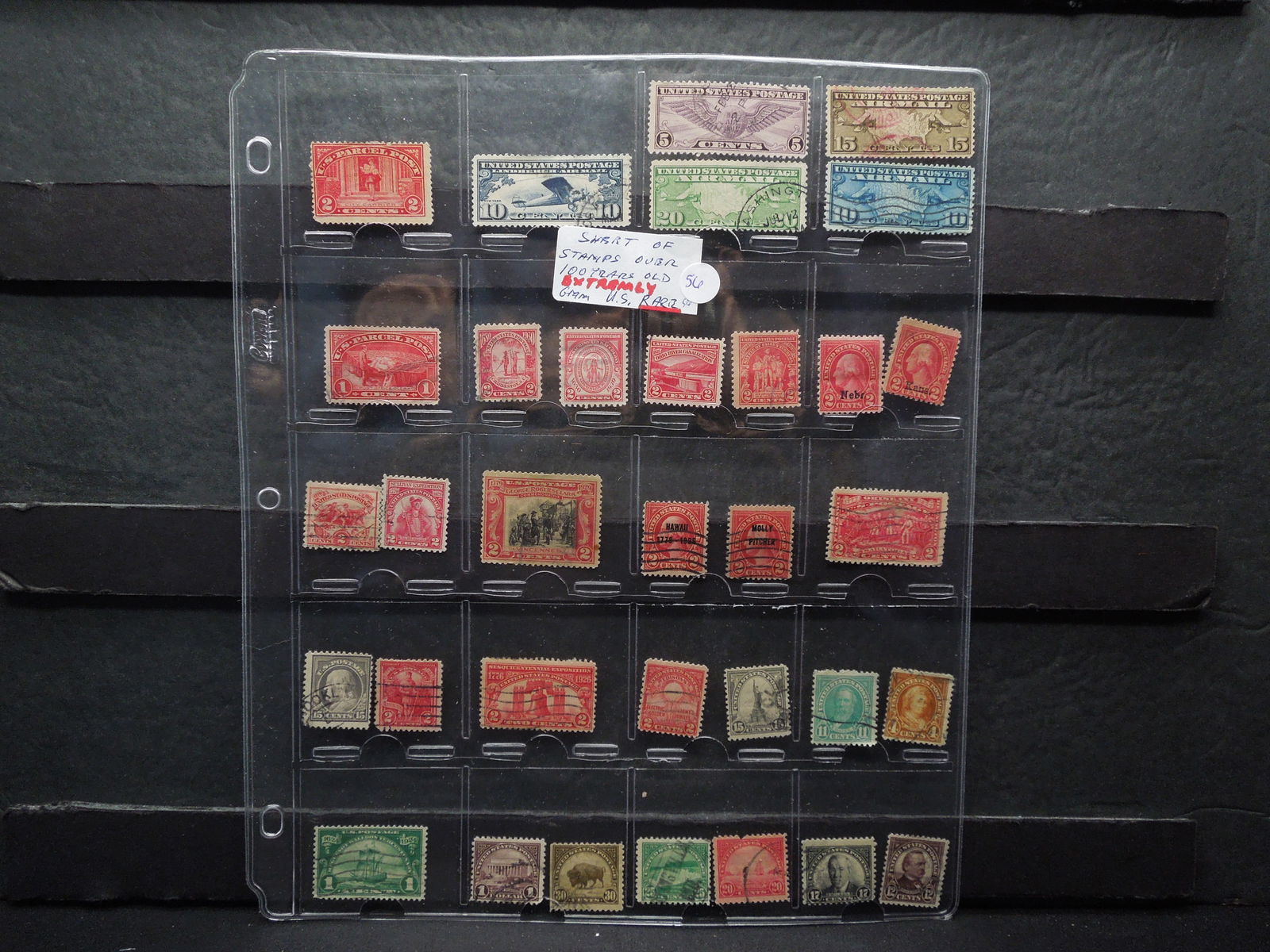 Sheet of U.S. Postage Stamps Extremely Rare (1 of 7)