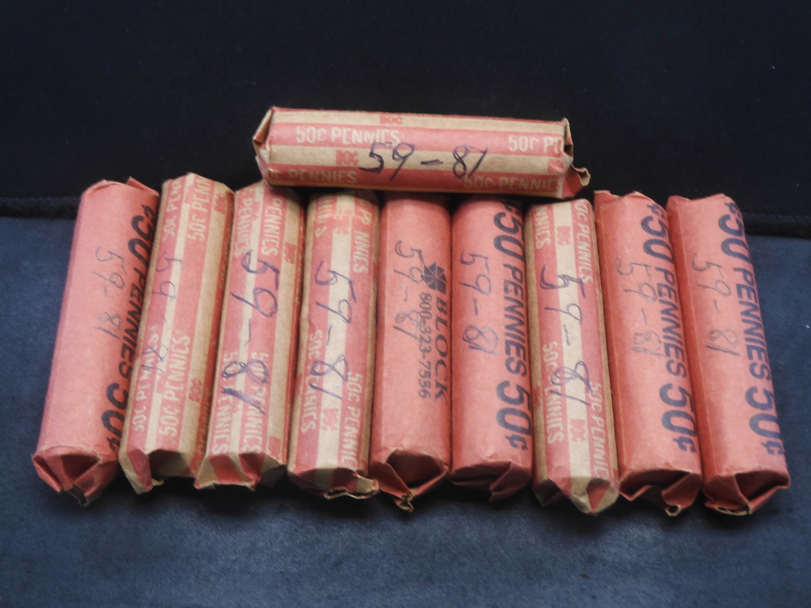 (10) Rolls Lincoln Cents  Mixed Dates (1 of 1)