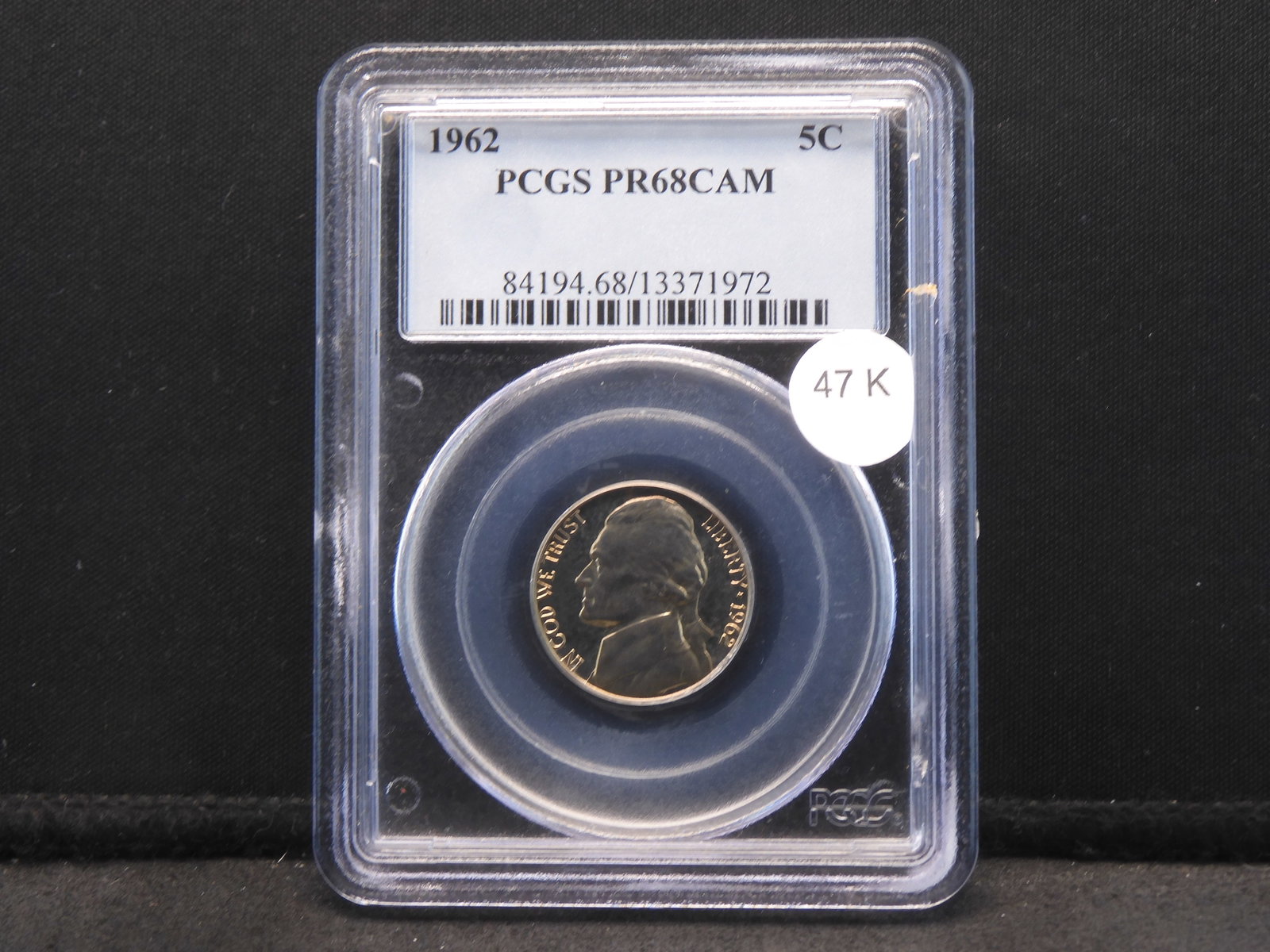 1962 PCGS PR 68 CAMEO - Toned Jefferson Nickel - High Quality: 1962 PCGS PR 68 CAMEO - Toned Jefferson Nickel - High Quality