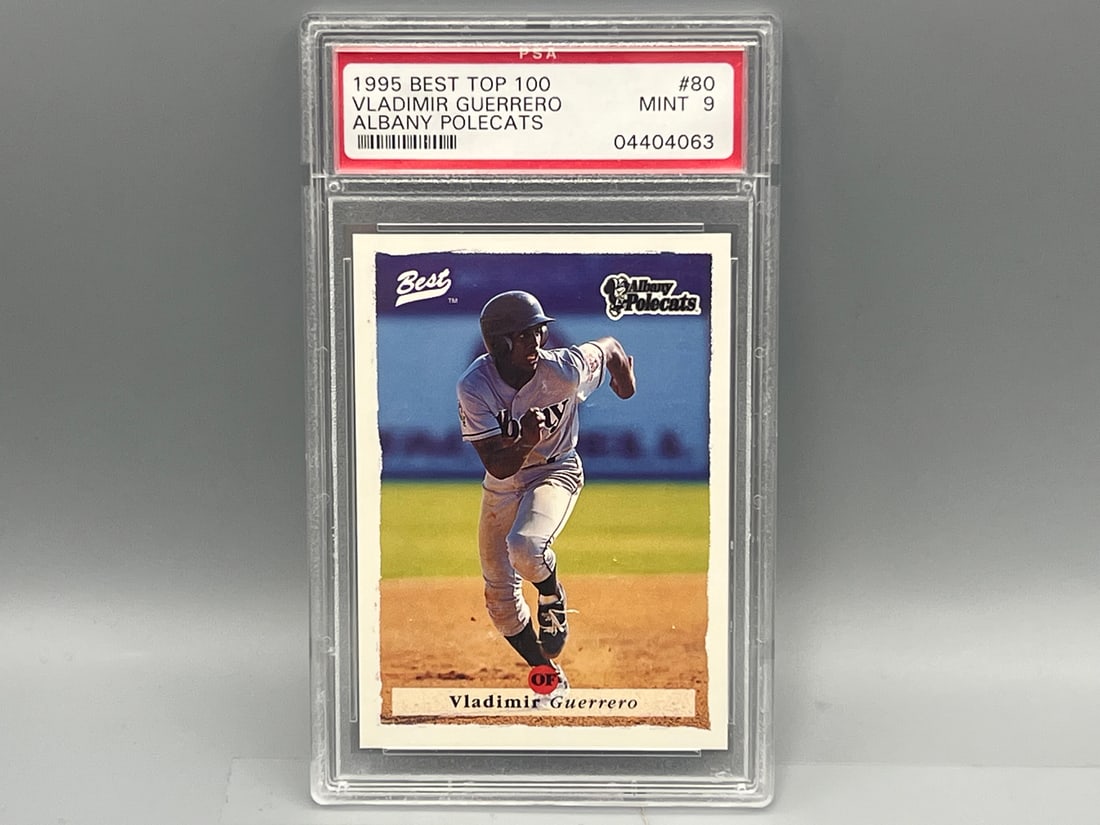 1995 Best Top 100 Vladimir Guerrero Albany Polecats #80 PSA Mint 9 Minor League RC: 1995 Best Top 100 Vladimir Guerrero Albany Polecats #80 PSA Mint 9 Minor League RC