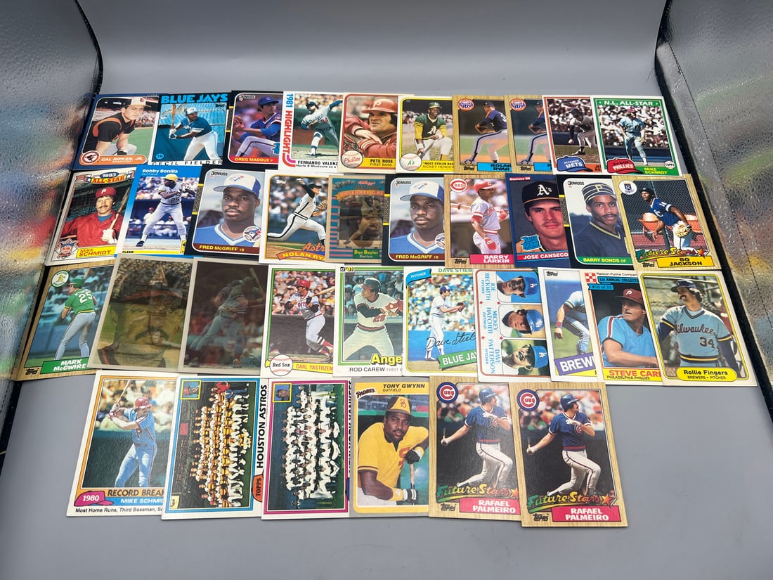 Lot of (35) 1980s Baseball Star Player Cards - Varying Conditions (1 of 5)
