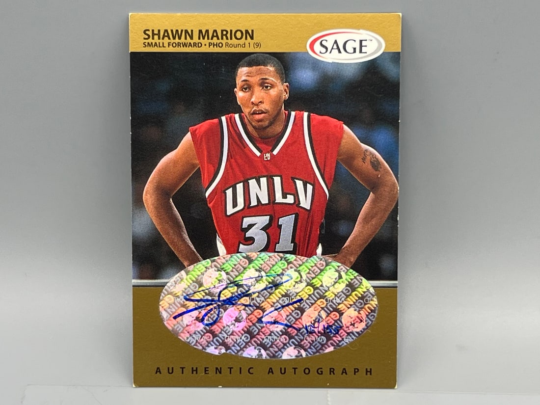 1999 Sage Hit Shawn Marion RC Auto #15/155 (1 of 2)