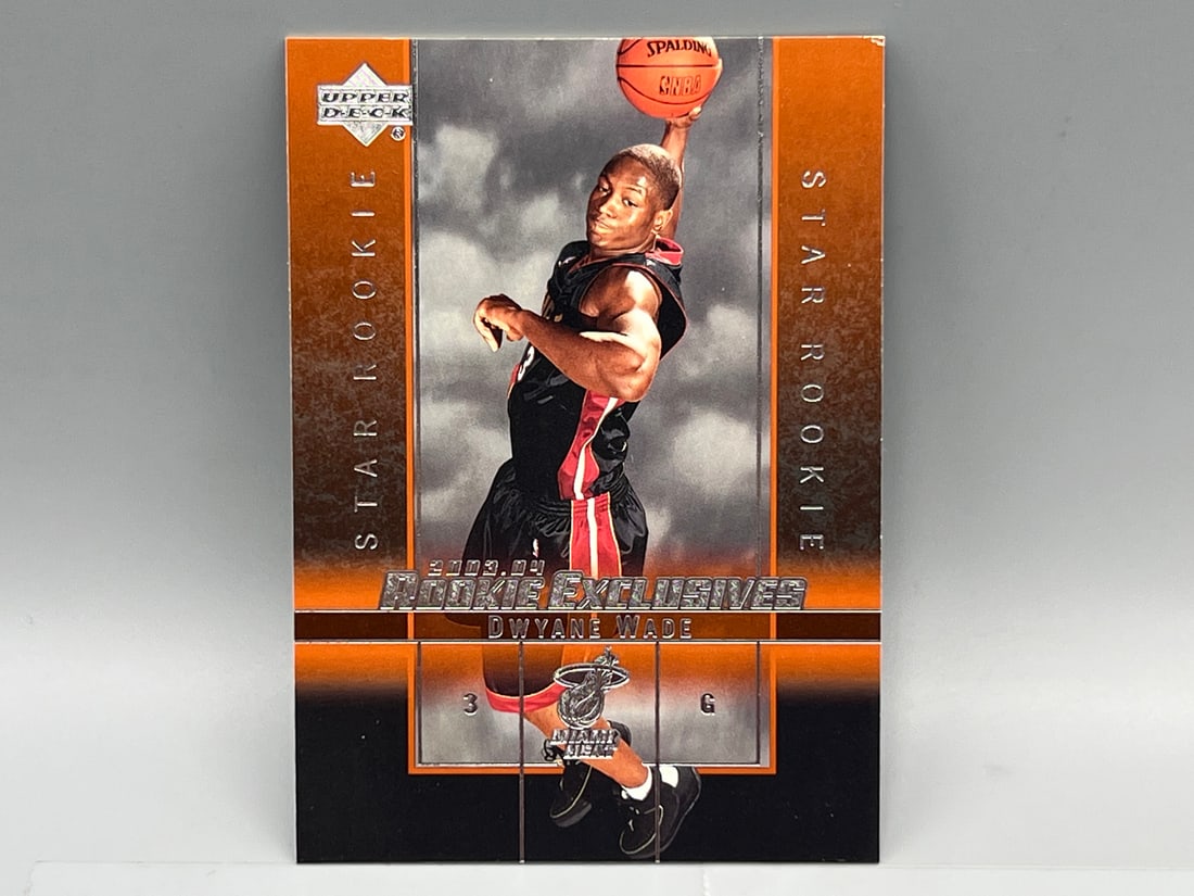 2003-04 Upper Deck Rookie Exclusives Dwyane Wade RC #5 (1 of 2)