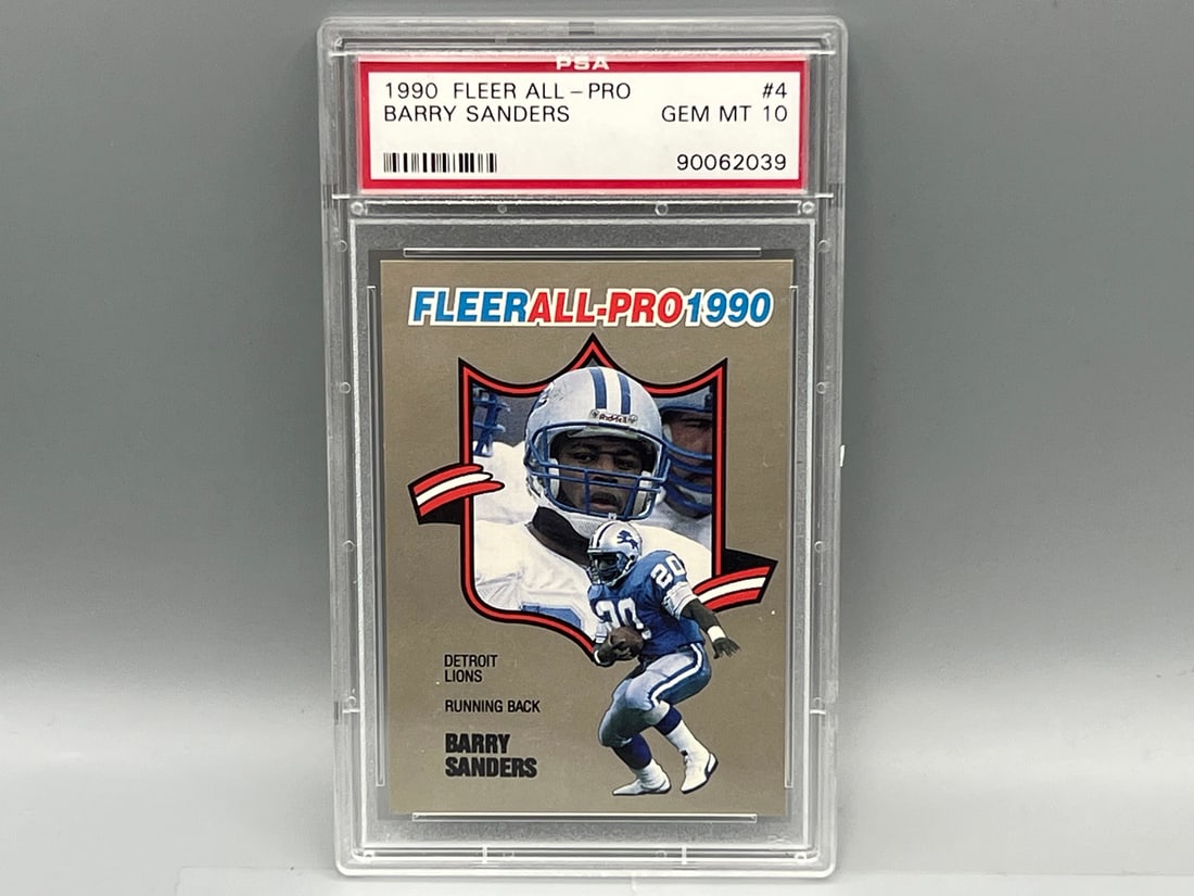 1990 Fleer All-Pro Barry Sanders #4 PSA Gem Mint 10 (1 of 2)