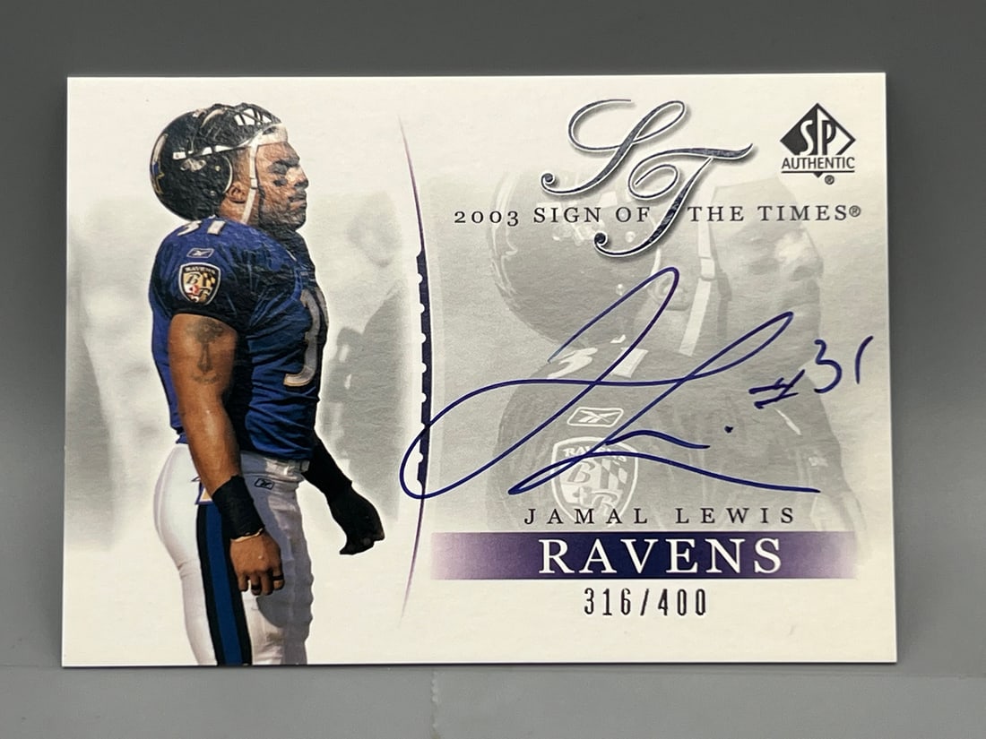 2003 SP Authentic Sign of The Times Jamal Lewis On Card Auto #316/400 (1 of 2)