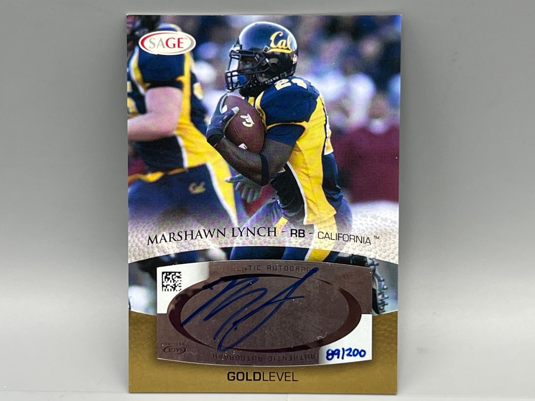 2007 Sage Hit Marshawn Lynch On Card RC Auto #89/200 (1 of 2)