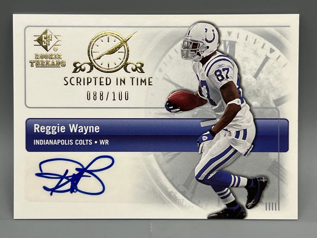 2007 SP Rookie Threads Reggie Wayne Auto #088/100 (1 of 2)