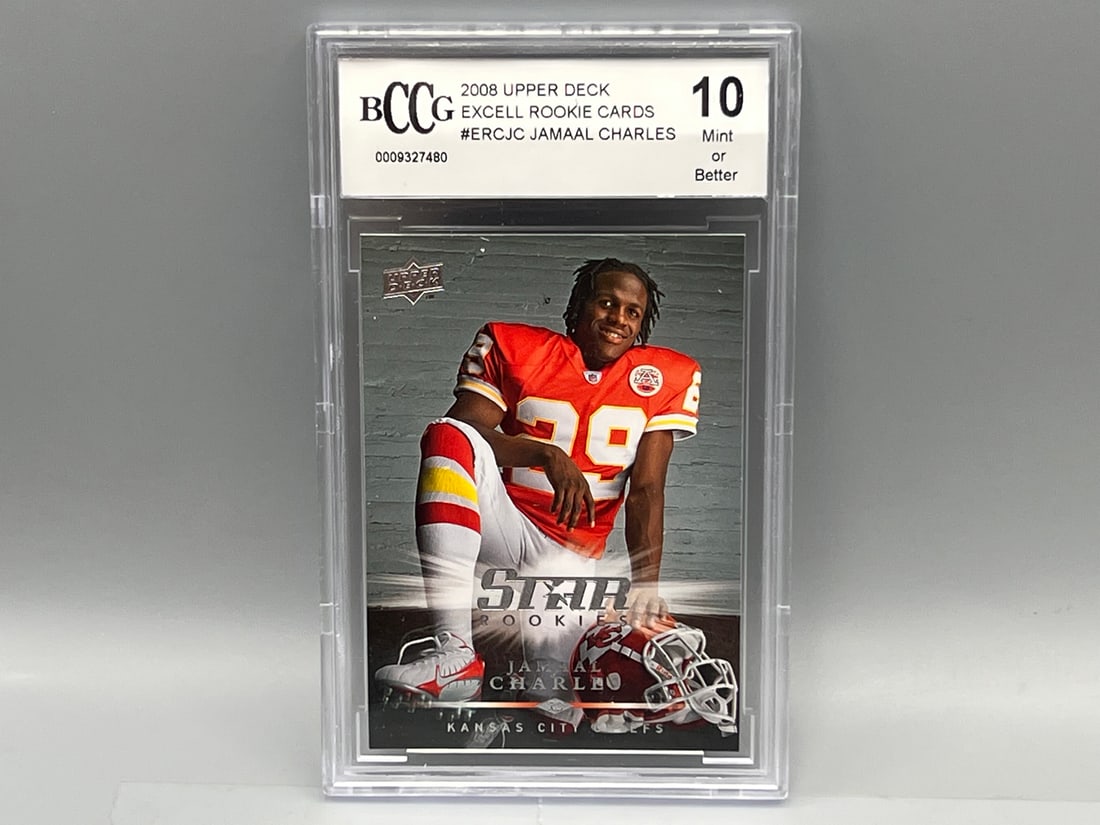 2008 Upper Deck Excell Rookie Card Jamaal Charles RC BCCG Mint or Better 10 (1 of 2)