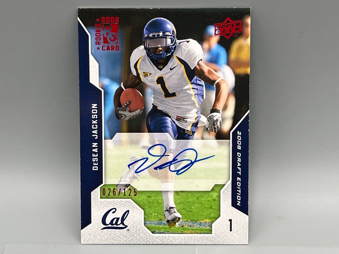 2008 Upper Deck NFL Draft Edition DeSean Jackson Rookie Auto #026/125 (1 of 2)