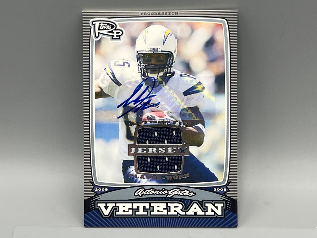 2008 Topps Progression Antonio Gates Patch Auto #14/20 (1 of 2)