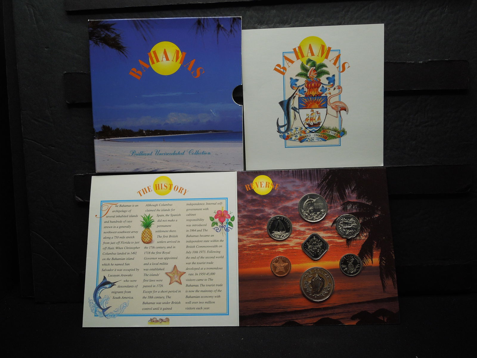 1996 7 Coin Brilliant Uncirculated Coin Set from The Bahamas (1 of 4)