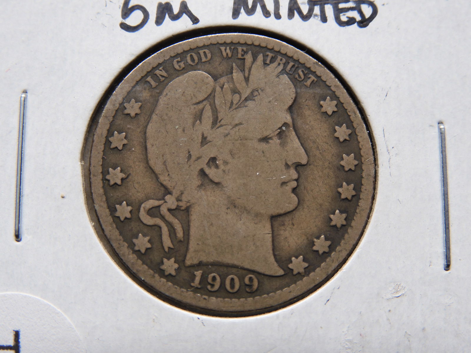 1909-D Barber 25c. Nice Details. Only 5M Minted. (1 of 3)
