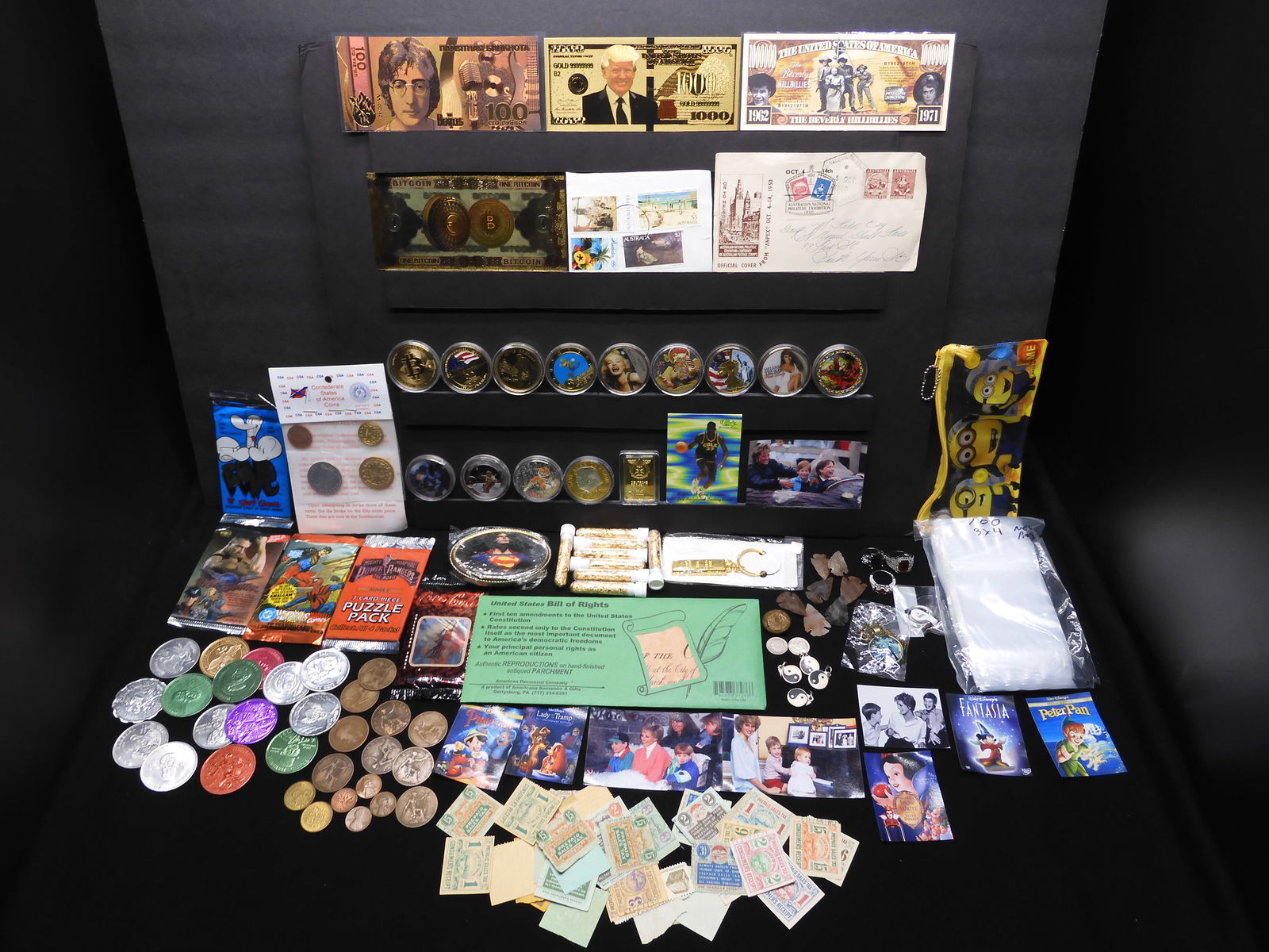 Grandpa's Huge Treasure's-Silver dimes-Rings-Tokens-Vials-Foreign coins-Vintage Tax stamps-Mardi (1 of 19)