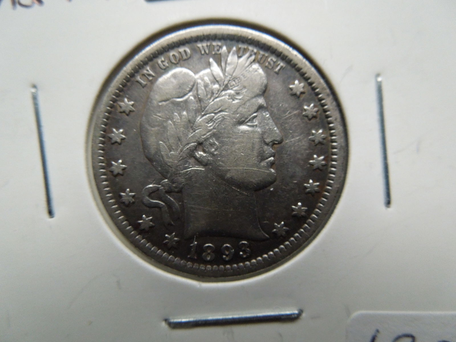 1893 BARBER QUARTER 2ND YR XF45 (1 of 3)