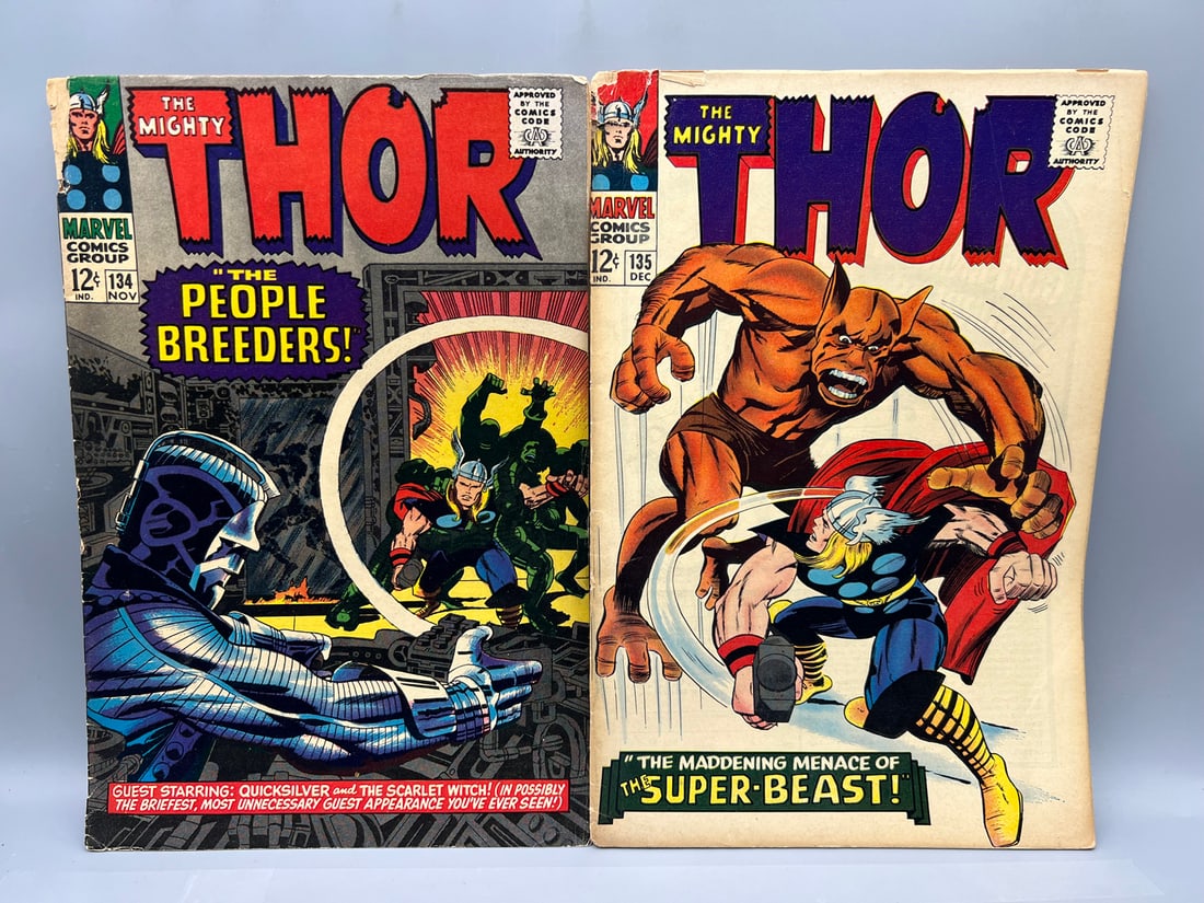 The Mighty Thor #134 & #135 - 1st app of High Evolutionary and Man-Beast in 134 - Origin of High (1 of 4)