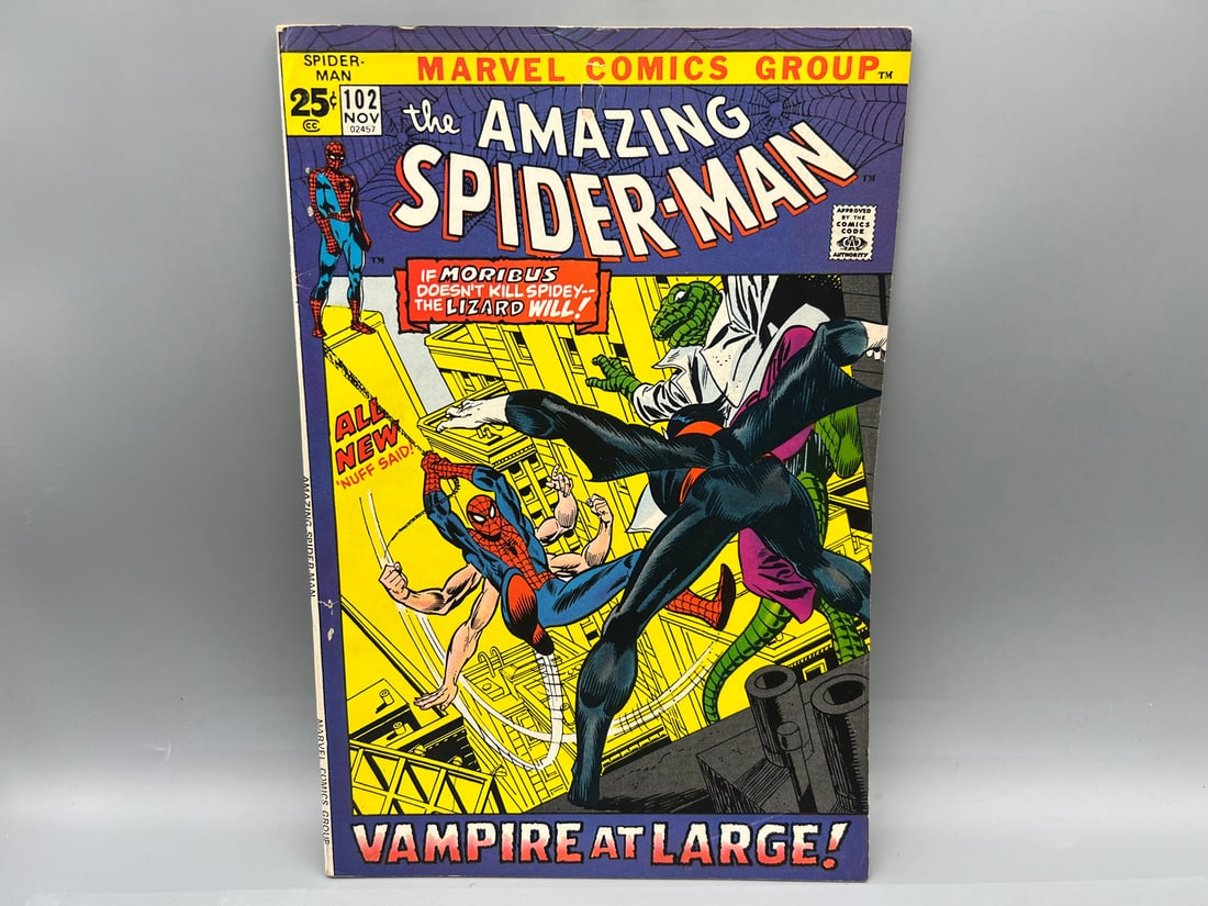 The Amazing Spider-Man #102 - Origin and 2nd app of Morbius - Marvel Comics (1 of 3)
