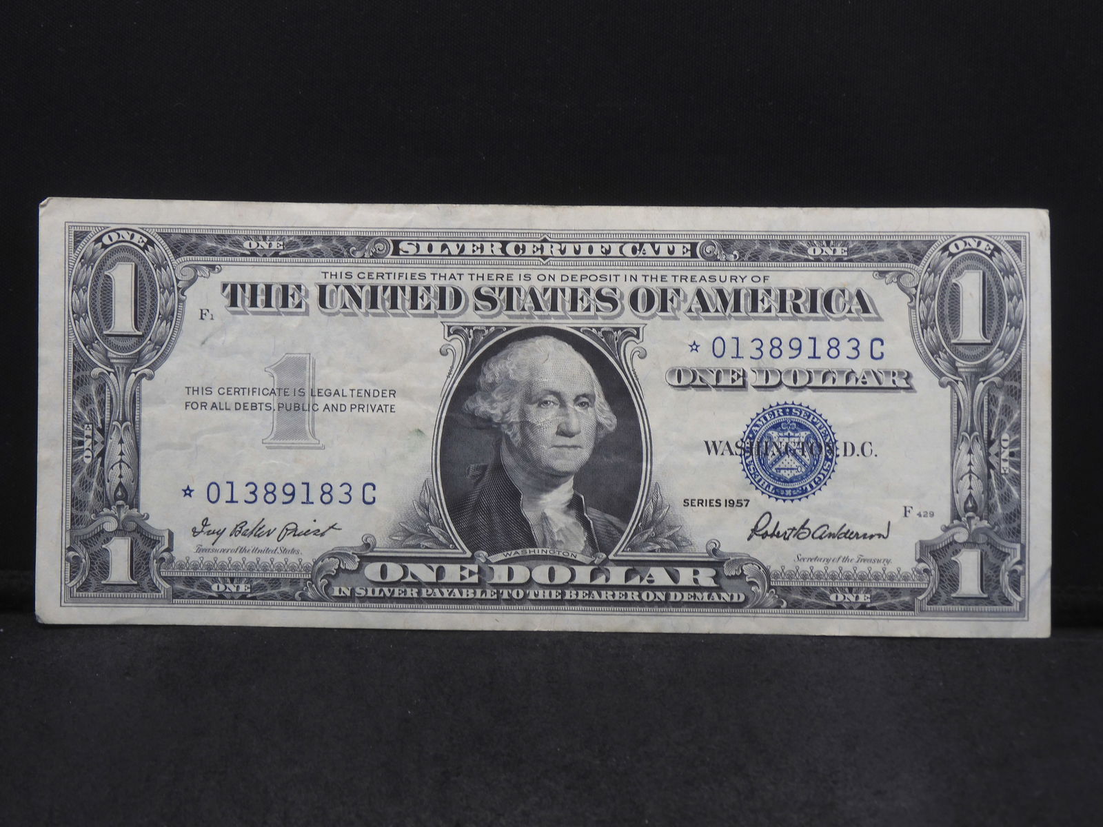 Series 1957 $1.00 Silver Certificate Note - STAR NOTE (1 of 3)