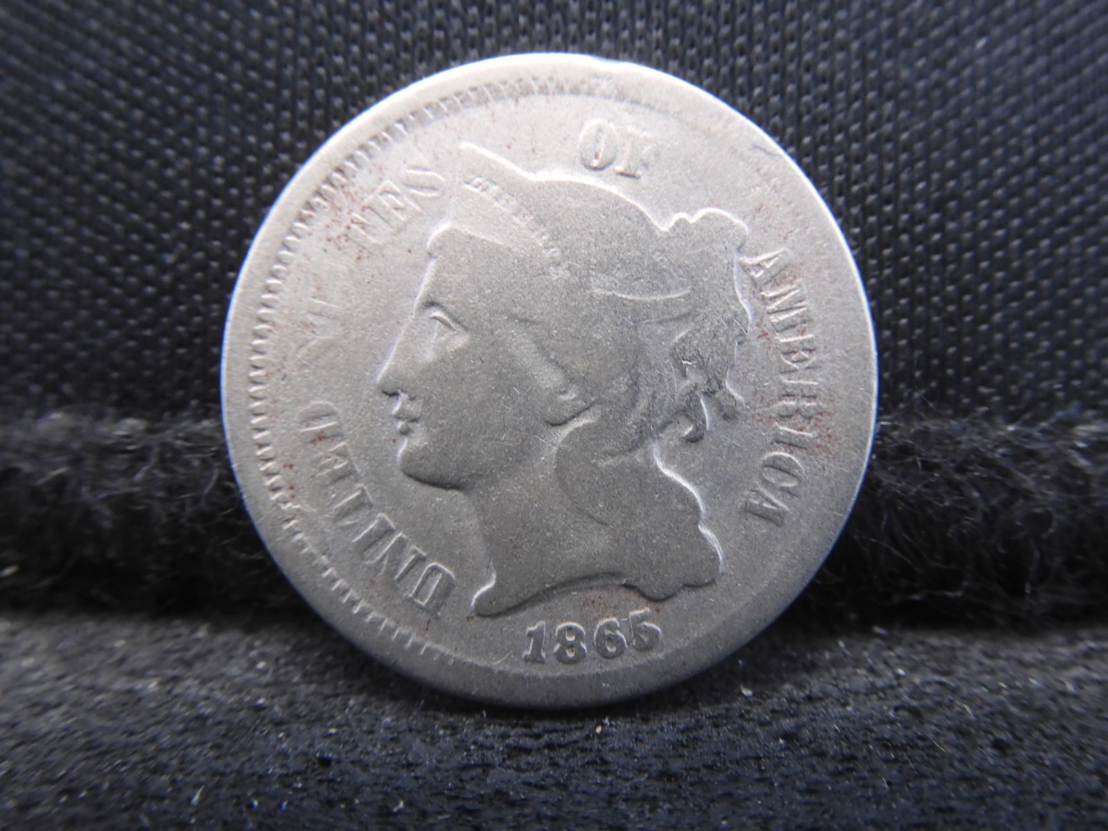 1865 Three 3 Cent Nickel - Civil War Date (1 of 2)